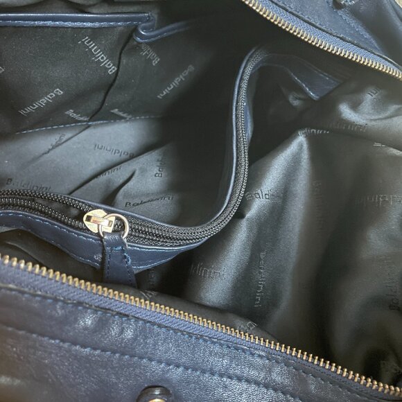 Baldinini perforated large navy leather bag - Picture 9 of 12